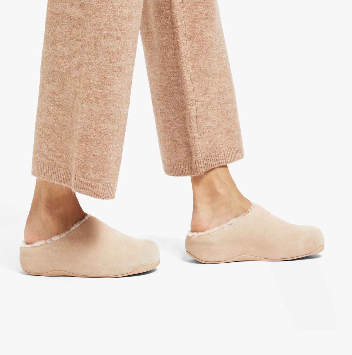 FitFlop SHUV Womens Lined Suede Clogs Rose Cream