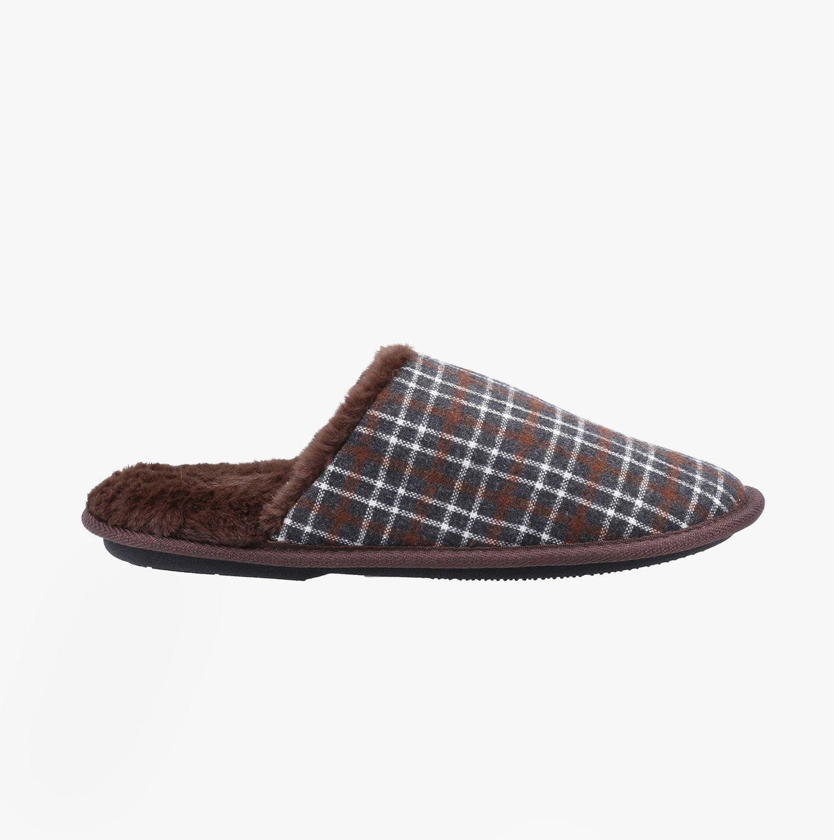 Fleet & Foster RHYS Mens Mule Slippers Brown