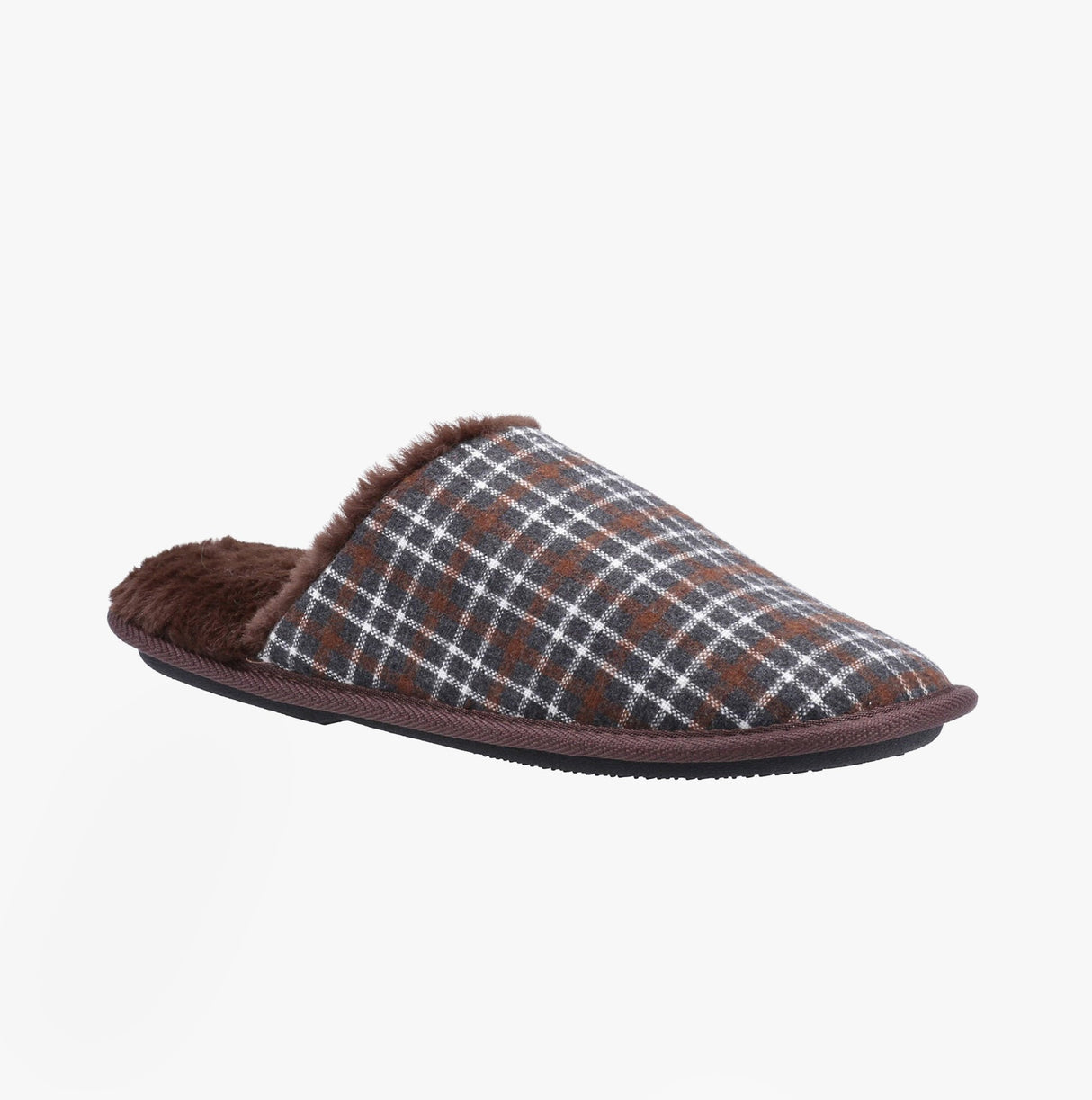 Fleet & Foster RHYS Mens Mule Slippers Brown