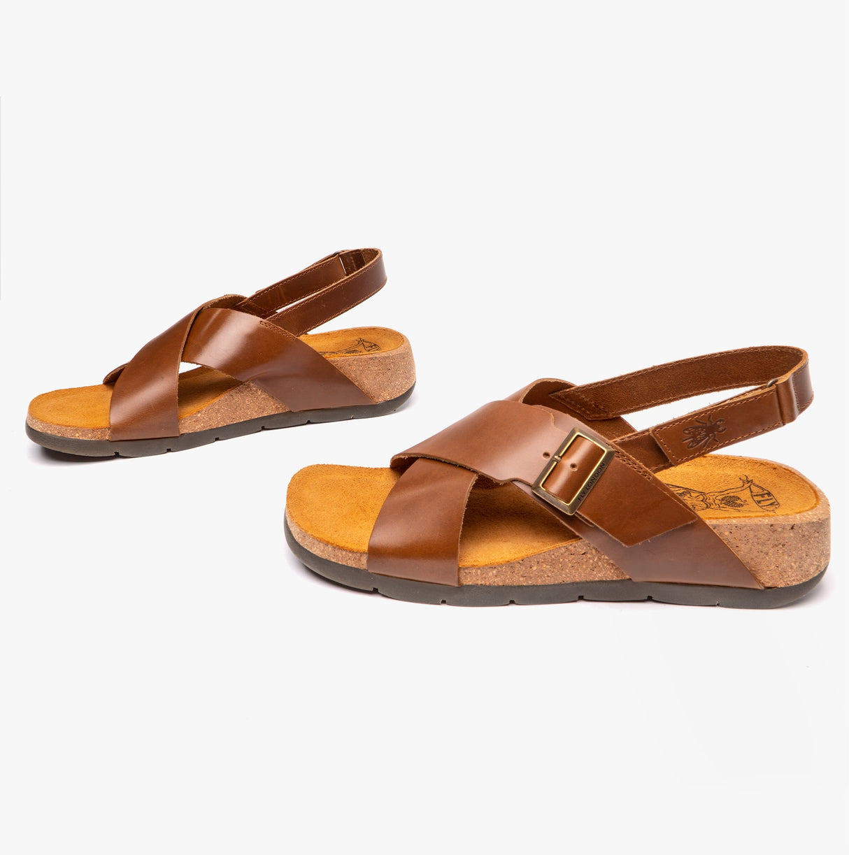 Fly London CHLO852FLY Womens Slingback Crossover Sandals Camel