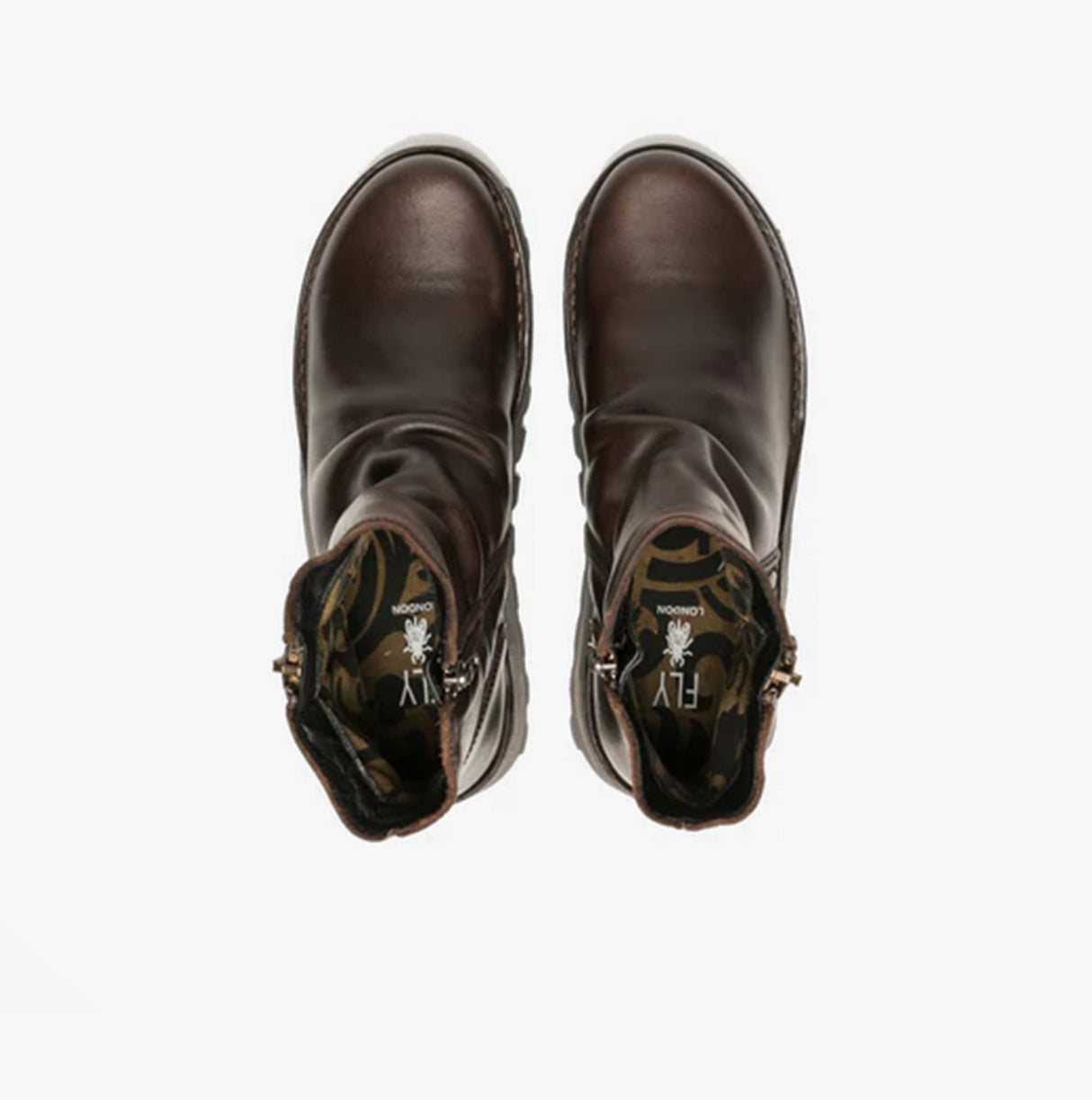 Fly London MON944FLY Womens Ankle Boots Dark Brown