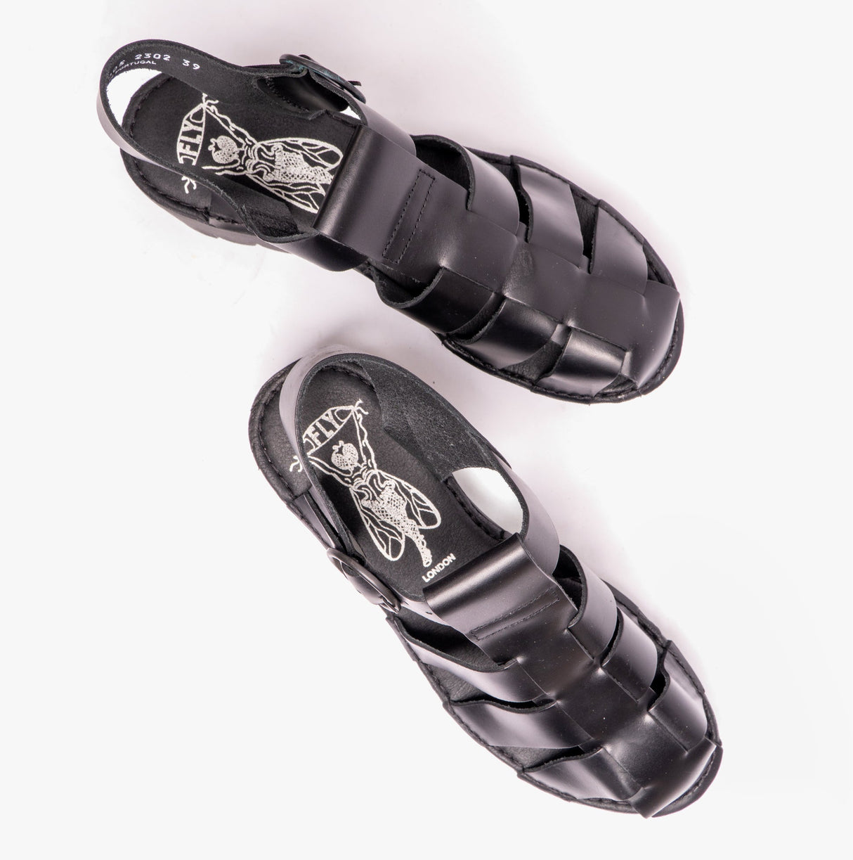 Fly London EMME511FLY Womens Fisherman Sandals Black