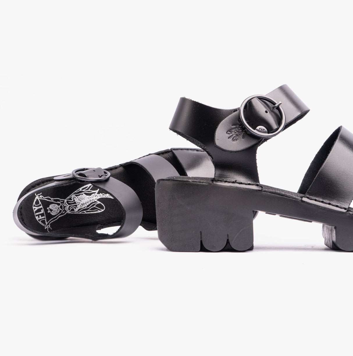 Fly London EGLY520FLY Womens Sandals Black