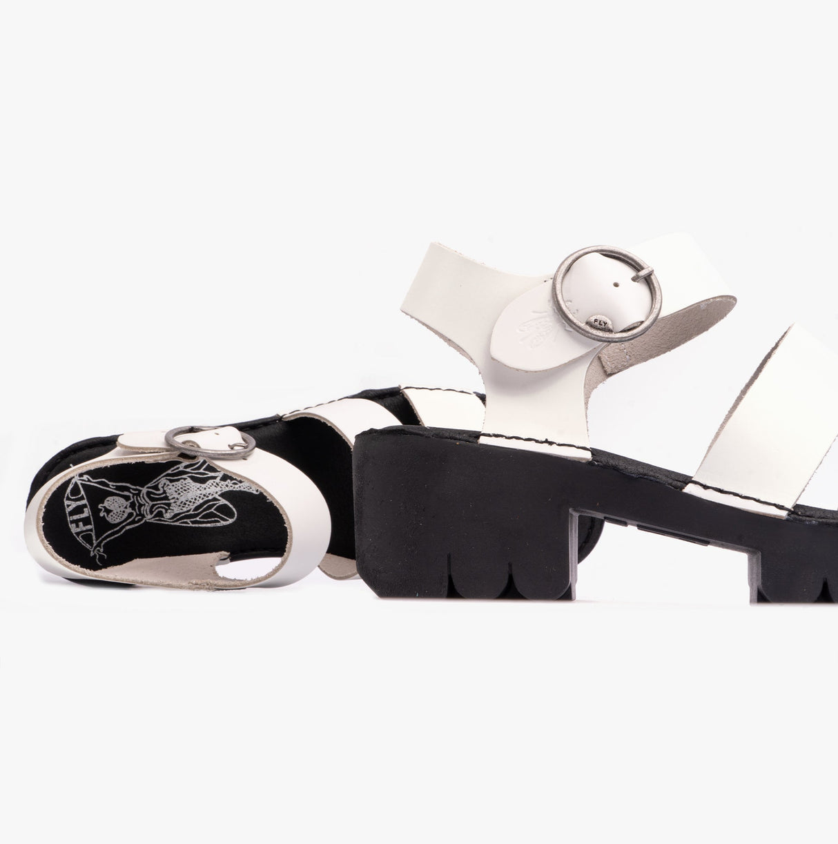 Fly London EGLY520FLY Womens Sandals Off White