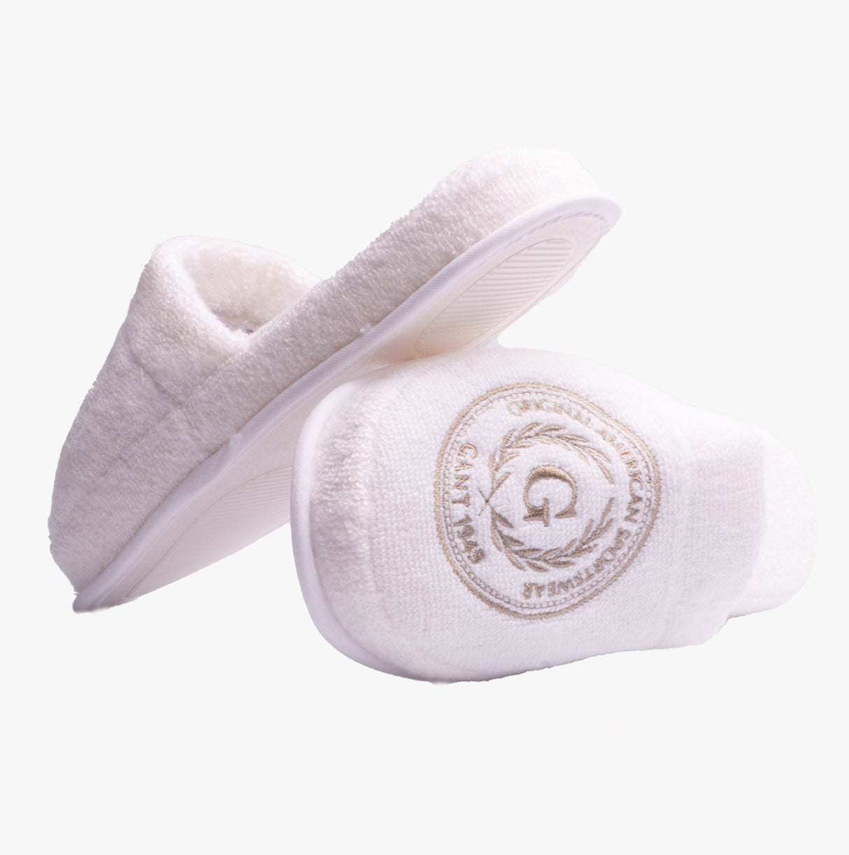 GANT CREST Unisex Mule Slippers White