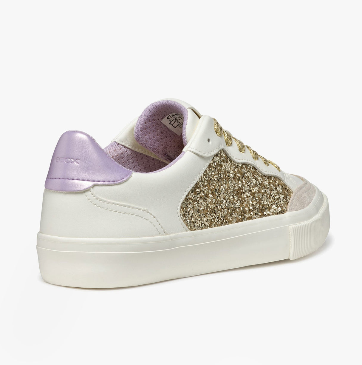 GEOX D EMMELENY Womens Trainers Optic White/Light Gold