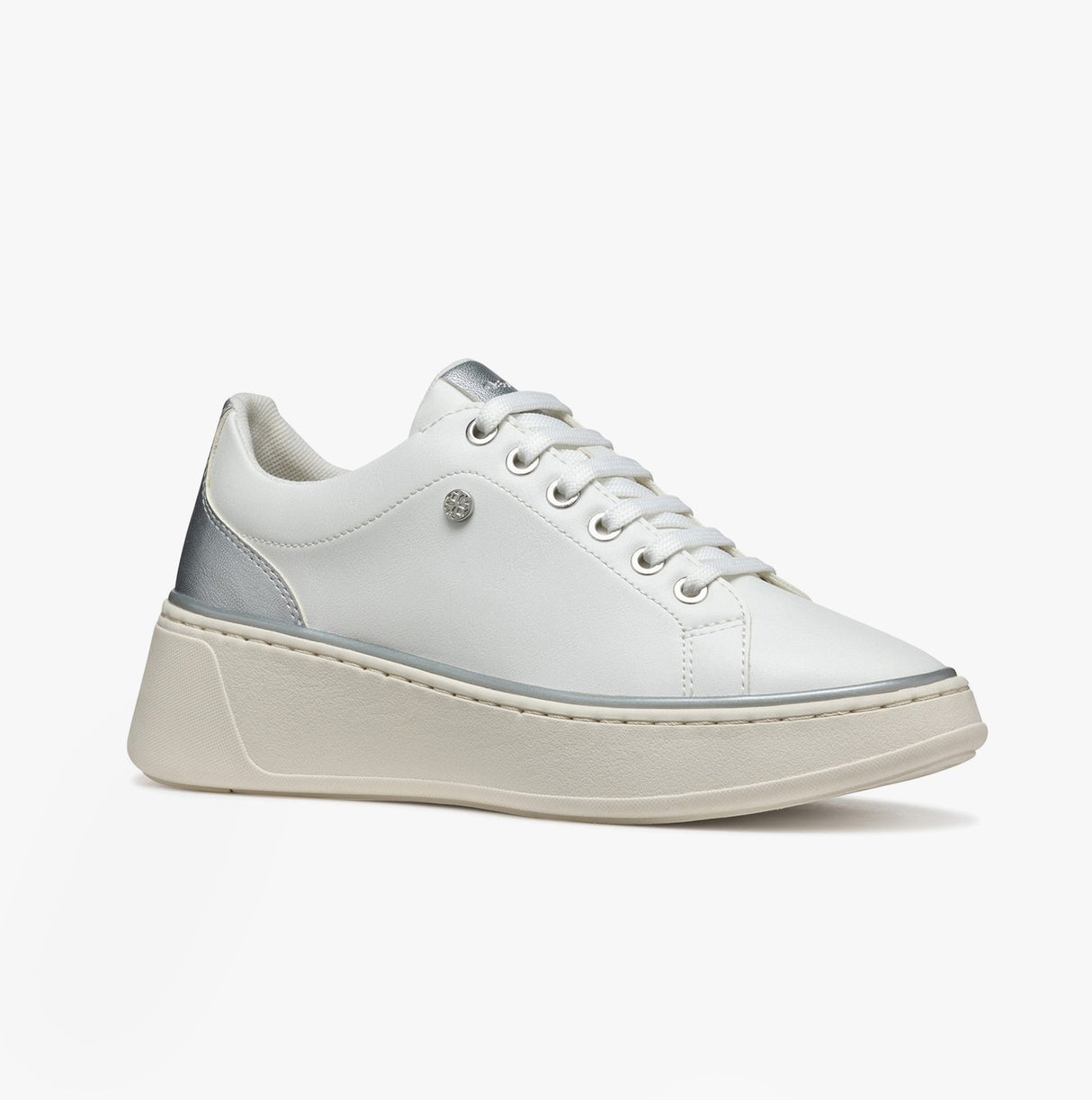 GEOX D SUNNETTY Womens Trainers White/Silver