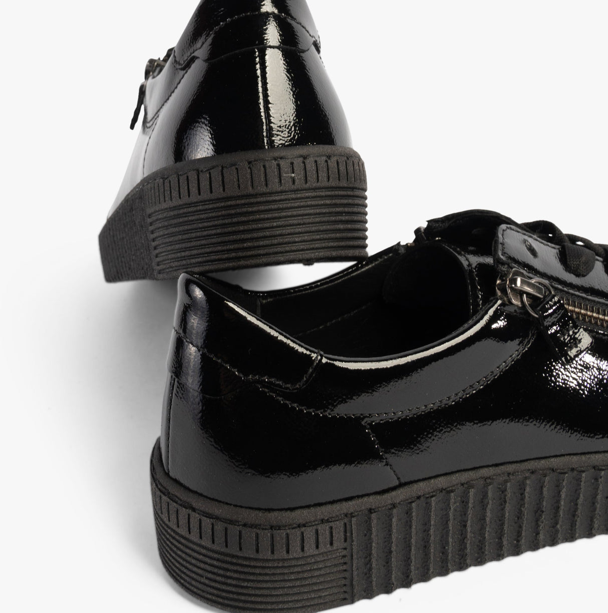 Gabor WISDOM Womens Trainers Black Patent