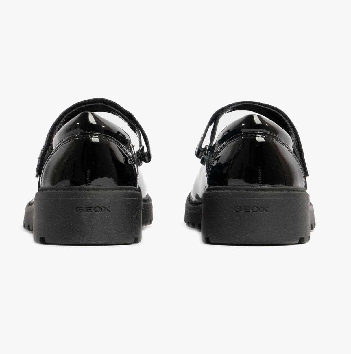 GEOX CASEY B Girls Patent Mary Jane School Shoes Black