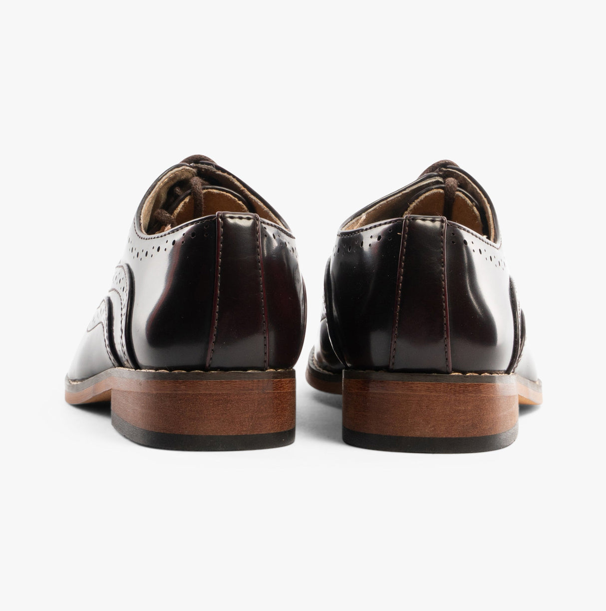 Goor MASON JNR Boys Wingtip Brogues Oxblood