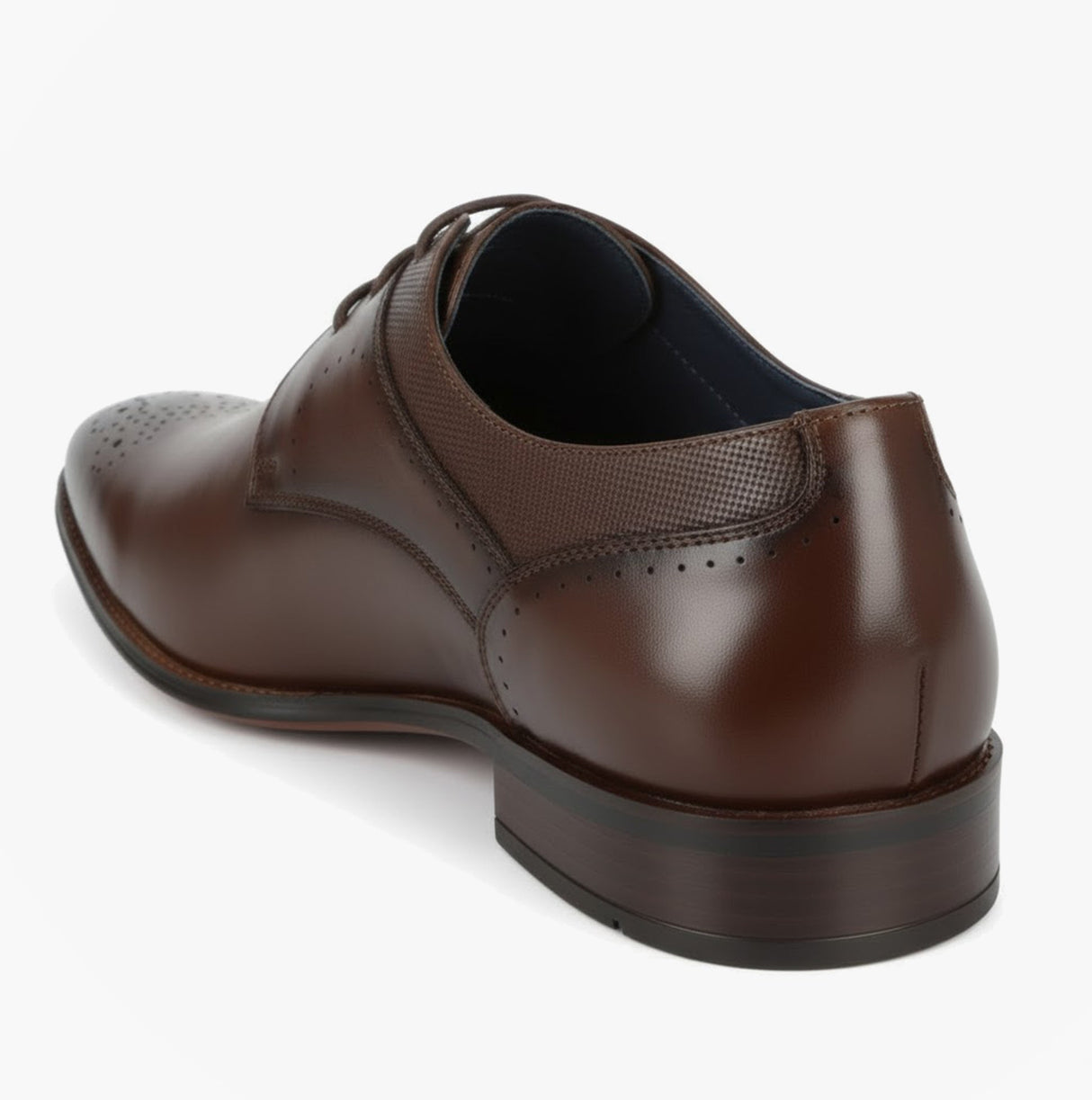 Goor M298DB Mens 3 Eye Brogue Shoes Dark Brown