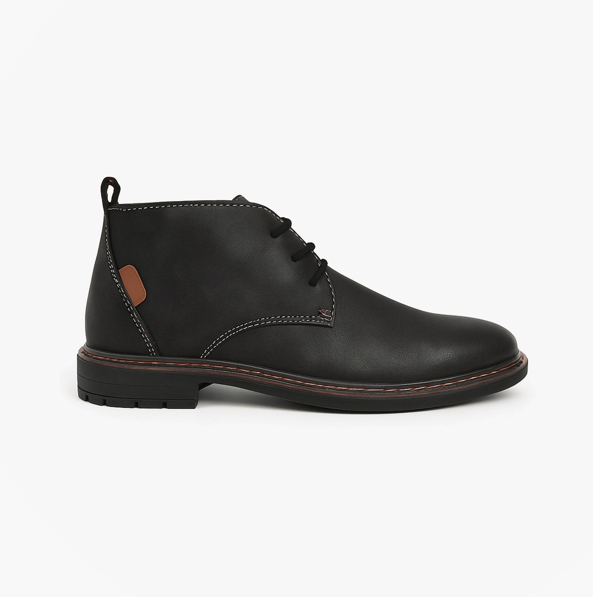 Goor CALEB Mens Nubuck Chukka Boots Black