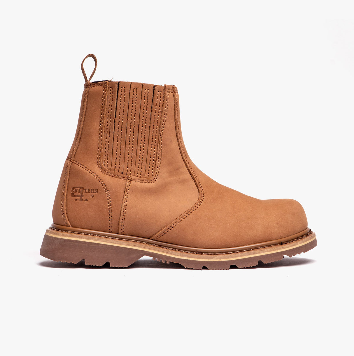 Grafters M763B Mens Leather Safety Boots Tan