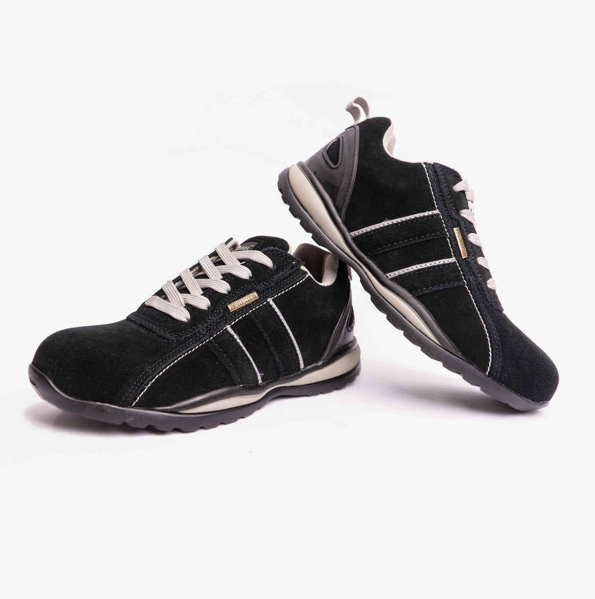 Grafters M090AS Unisex Safety Trainers Black/Grey