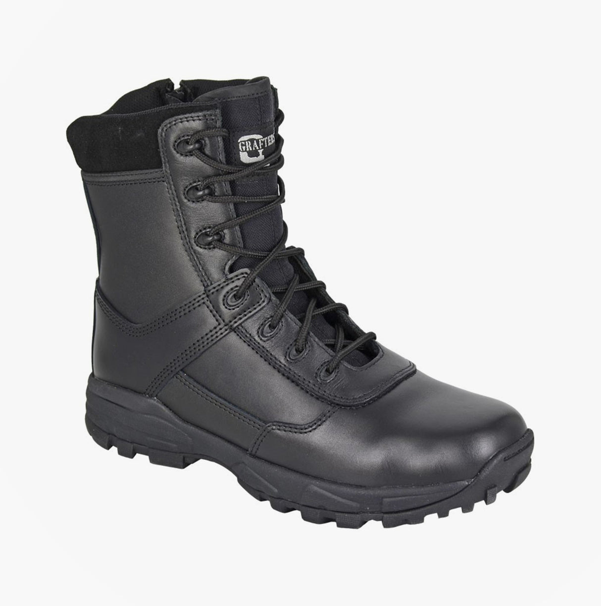 Grafters TIGER8ZIP Mens Boots Black
