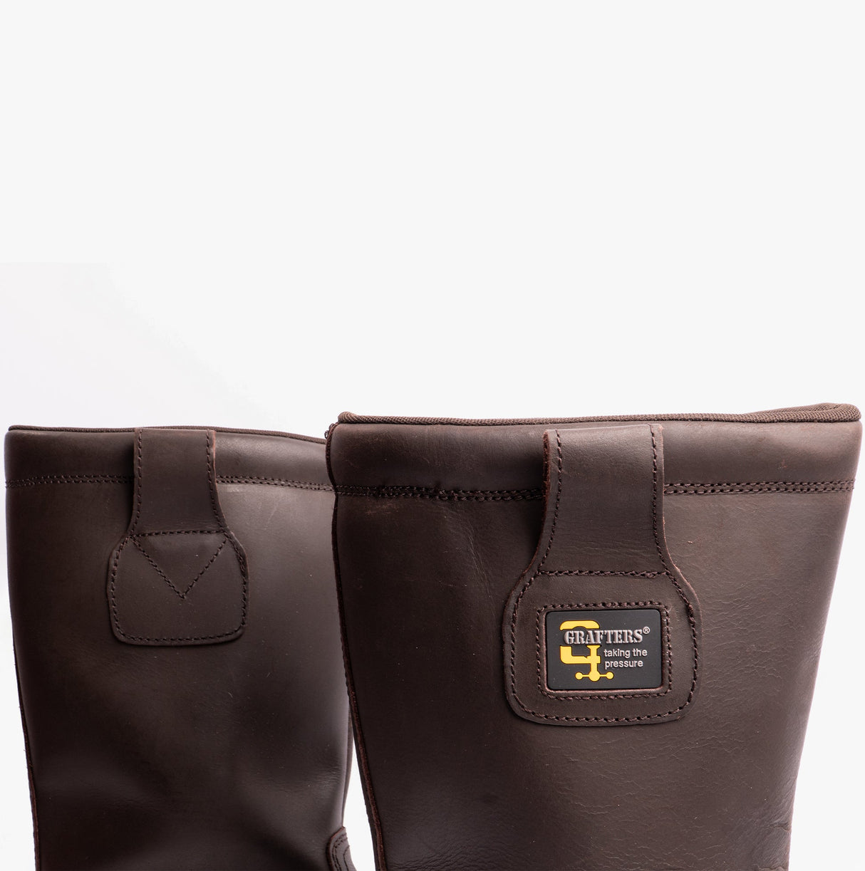 Grafters KNOX Mens Rigger Safety Boots Oily Brown