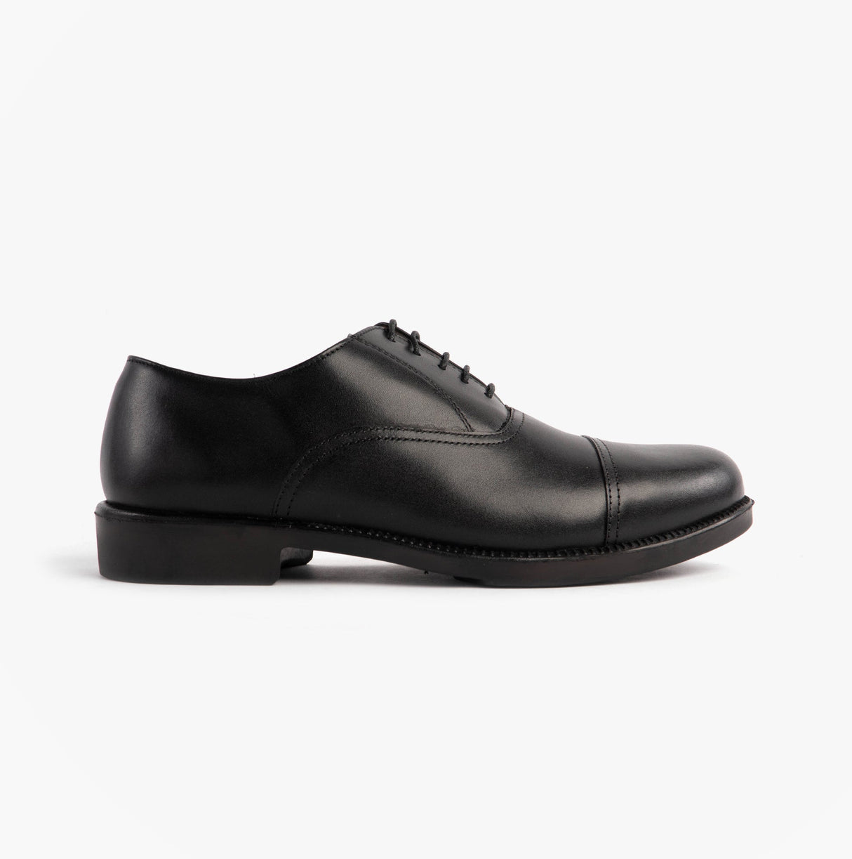 Grafters DUSTIN Mens Leather Oxford Cadet Shoes Black