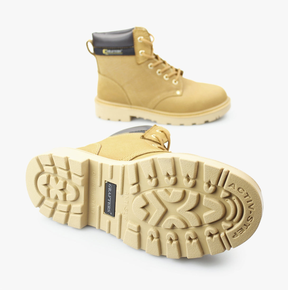 Grafters APPRENTICE Unisex Safety Boots Honey