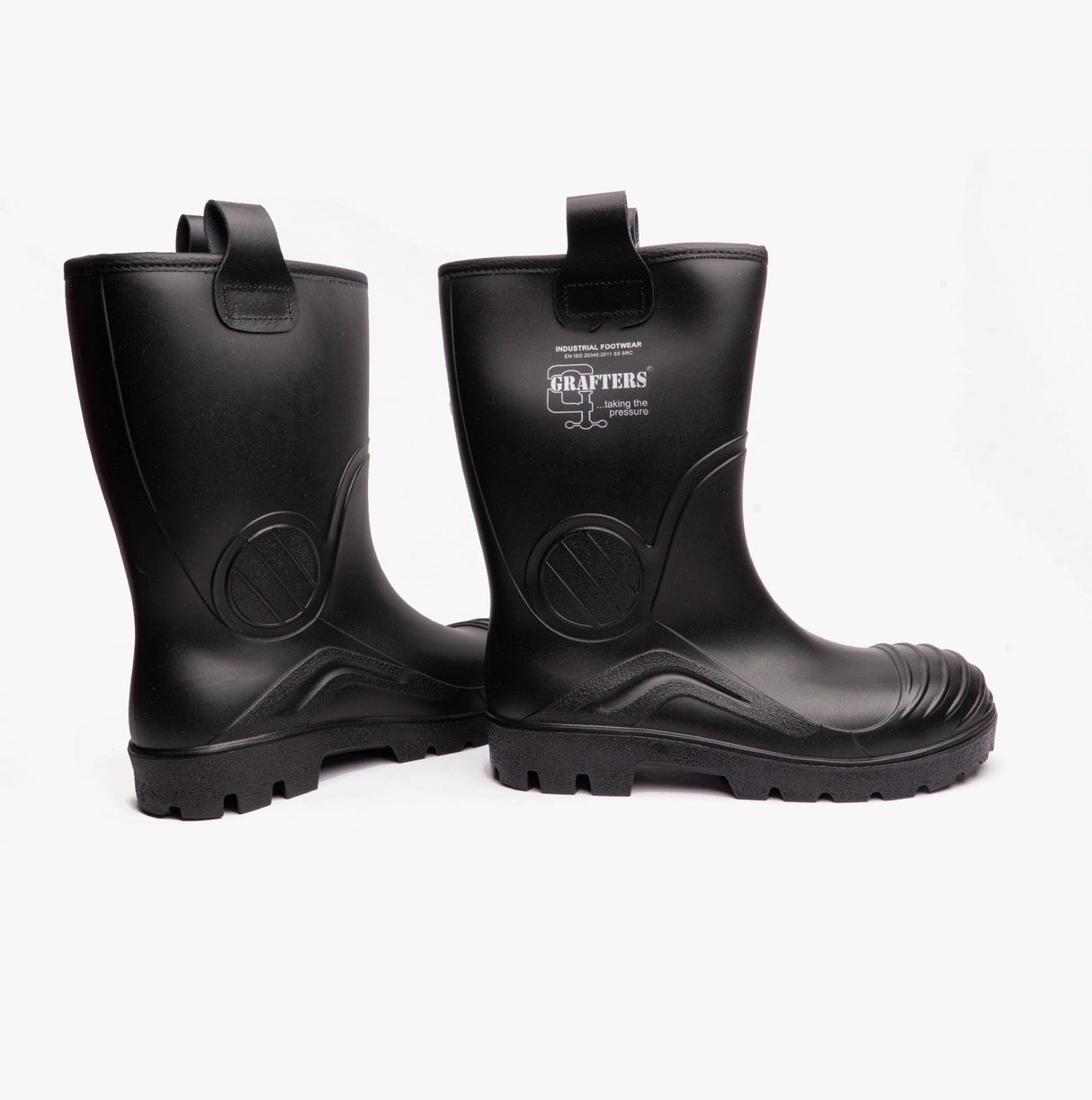 Grafters M928A Mens Safety Rigger Wellies Boots Black