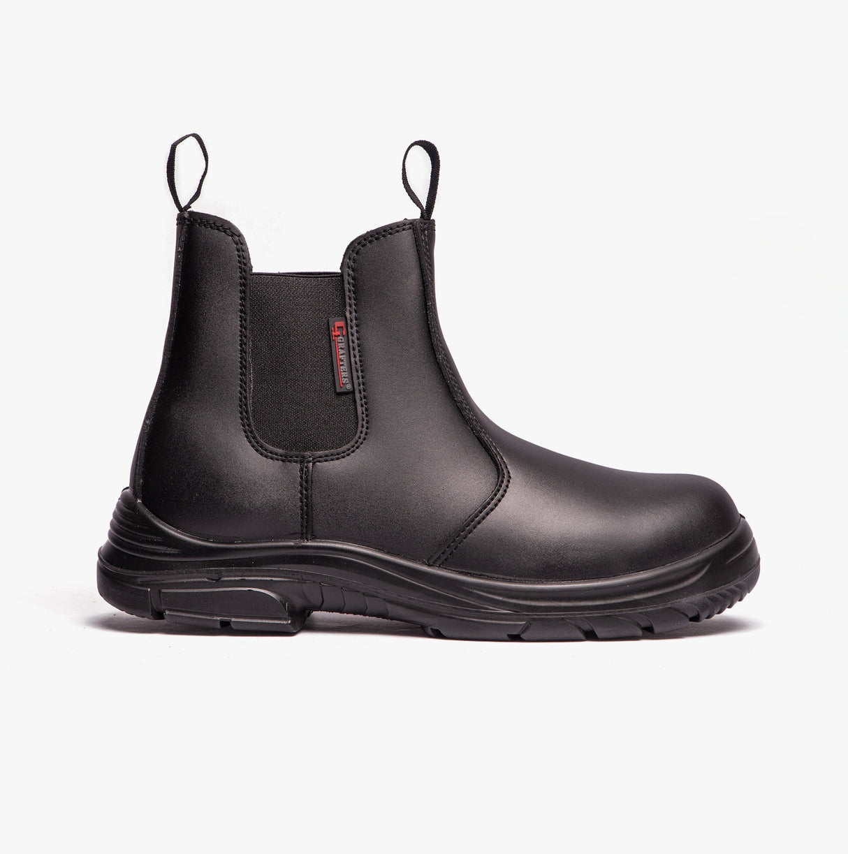 Grafters M9502A Mens Leather Super Wide Dealer Safety Boots Black