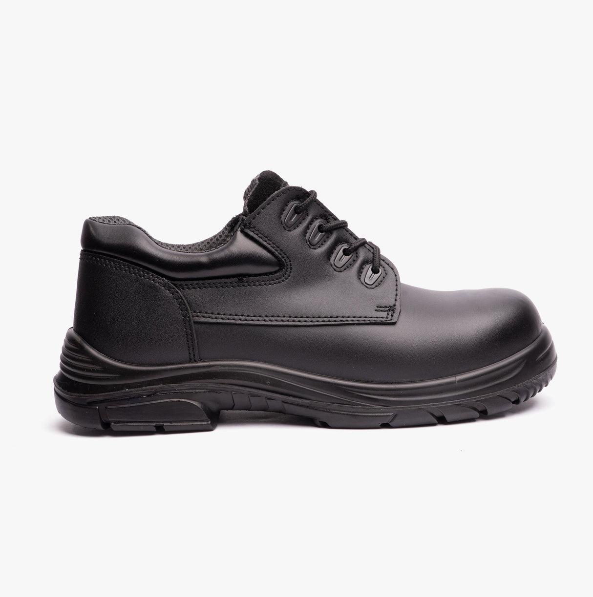 Grafters M9504A Mens Leather Super Wide Safety Shoes Black