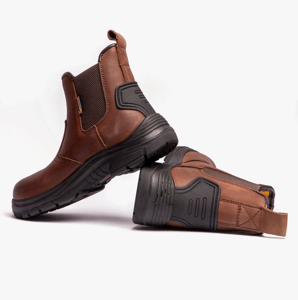 Grafters M9509B Mens Super Wide Dealer Safety Boots Brown