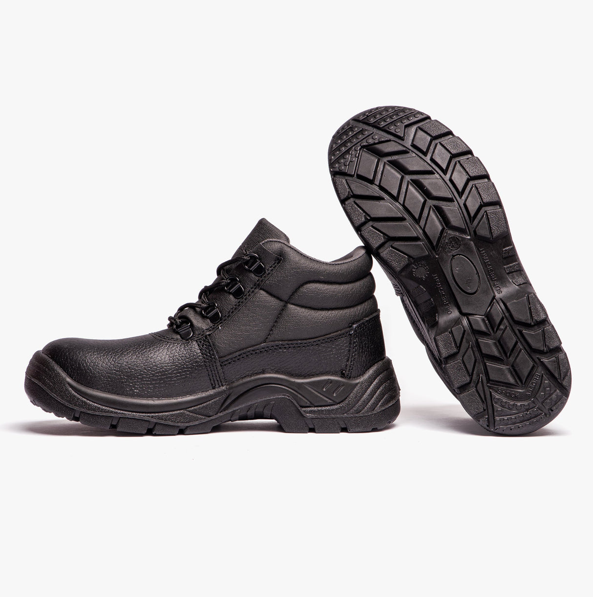 Grafters M9535PA Unisex Leather Chukka Safety Boots Black