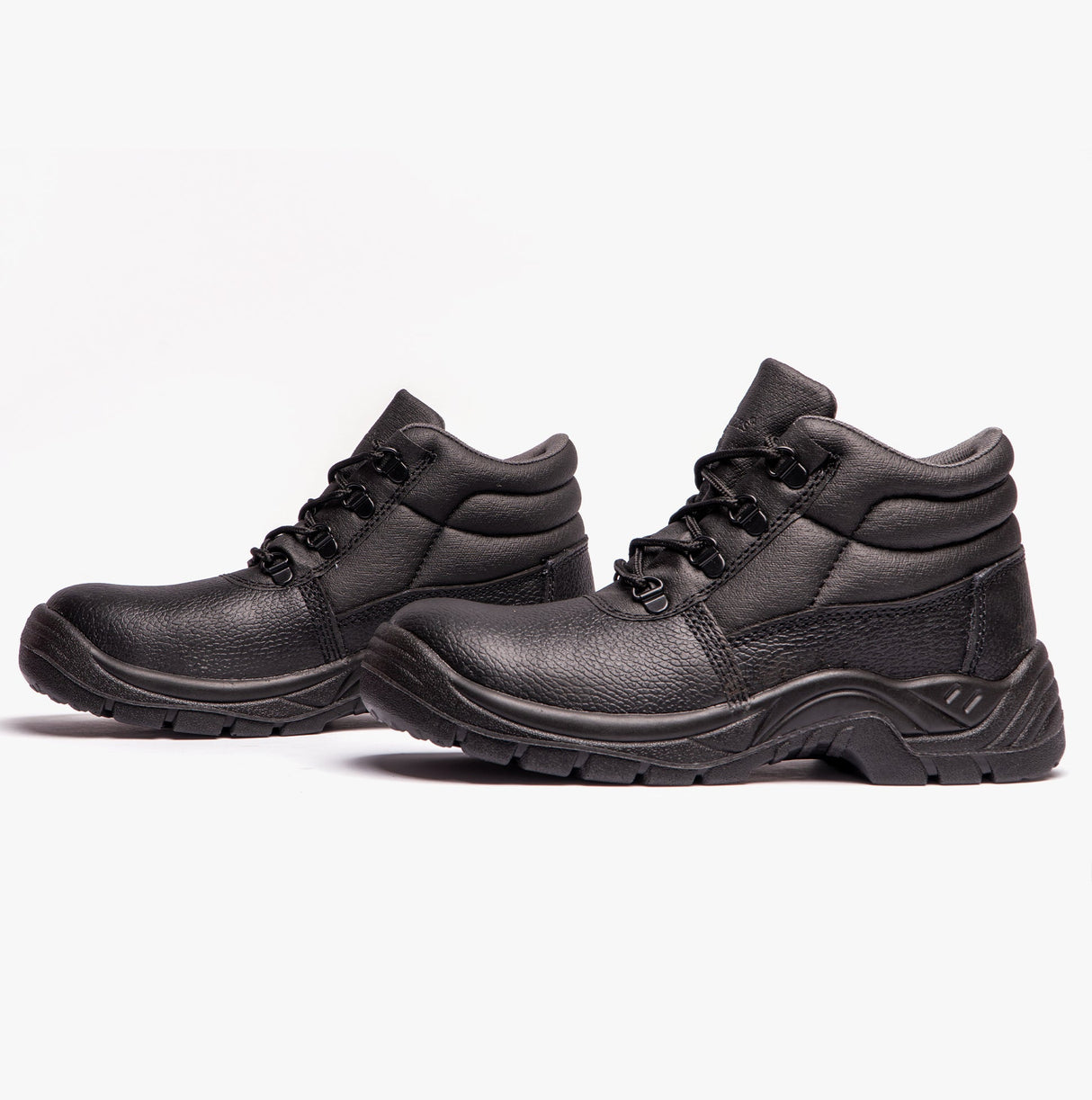 Grafters M9535PA Unisex Leather Chukka Safety Boots Black