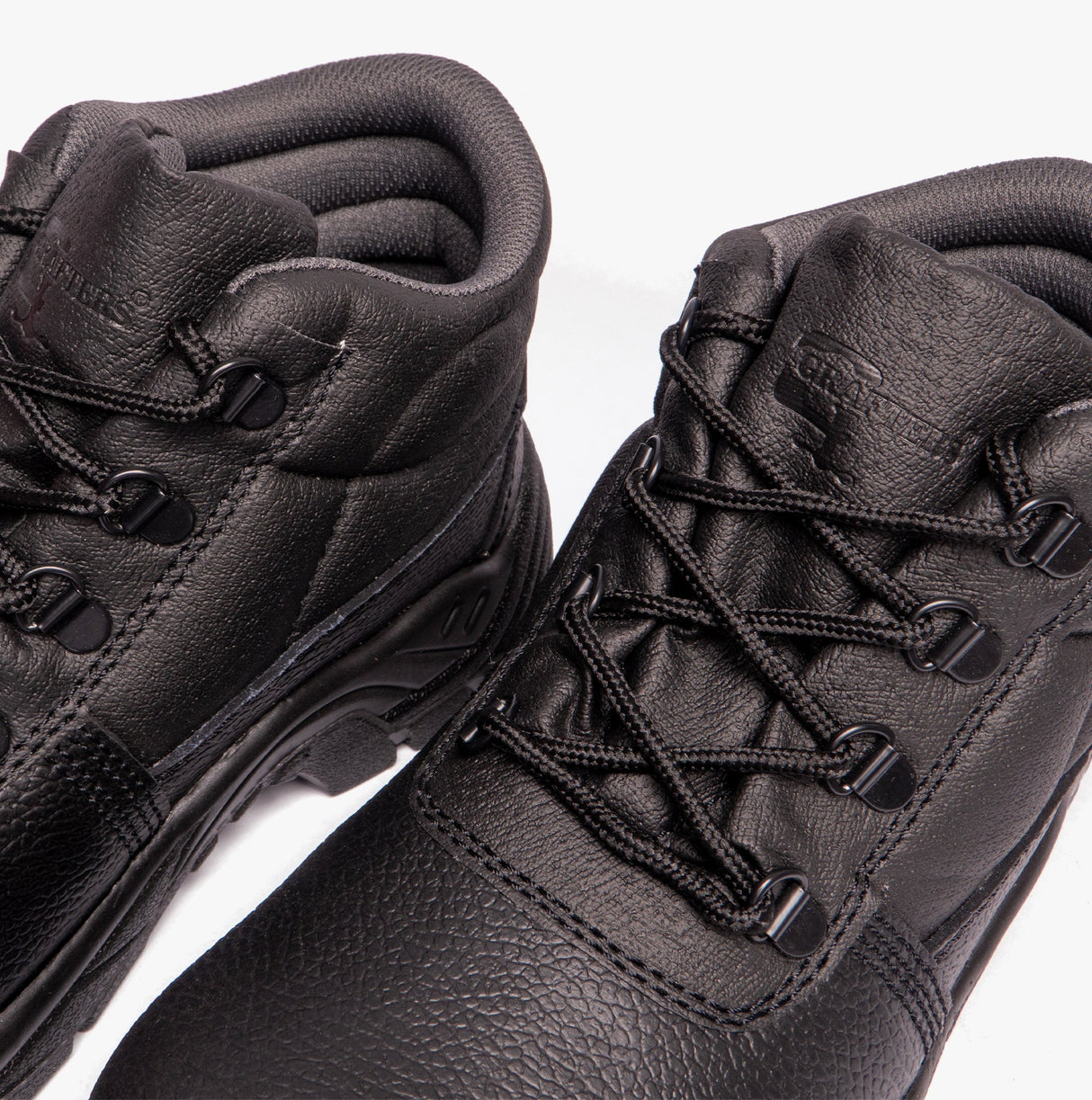 Grafters M9536A Unisex Leather Chukka Safety Boots Black