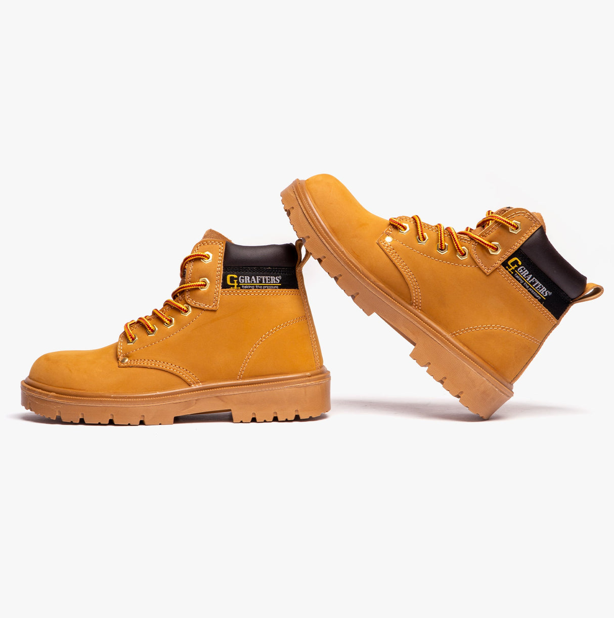 Grafters M958N Mens Leather Safety Boots Honey