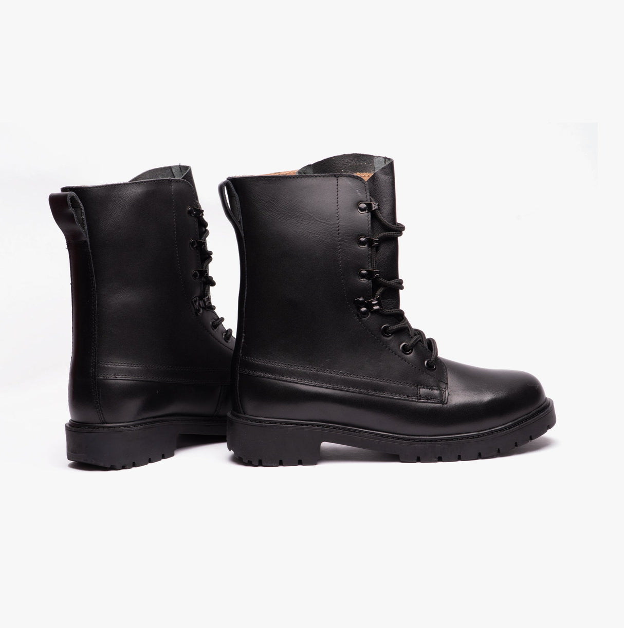 Grafters M9666A Unisex Leather Assault Boots Black