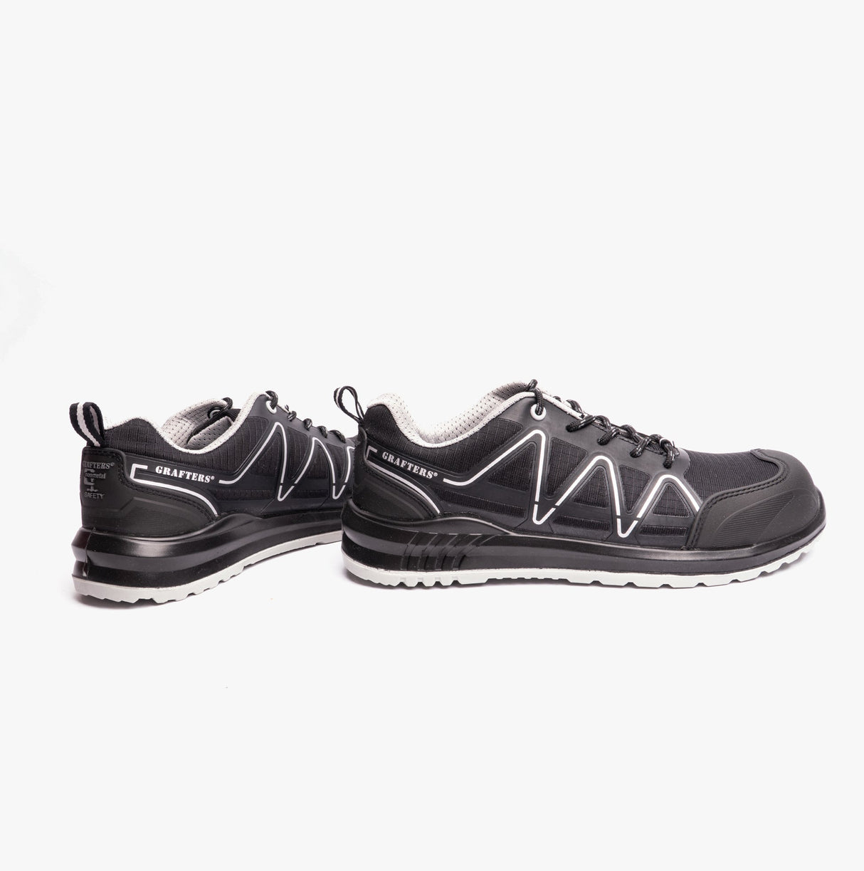 Grafters M989A Mens Composite Non-Metal Safety Trainers Black