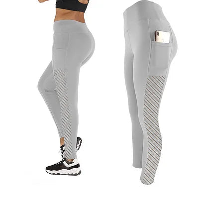 2023 New Mesh pocket yoga pants buttock pants Four-Way Stretch exercise Fitness Yoga Pants