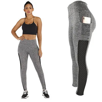 2023 New Mesh pocket yoga pants buttock pants Four-Way Stretch exercise Fitness Yoga Pants