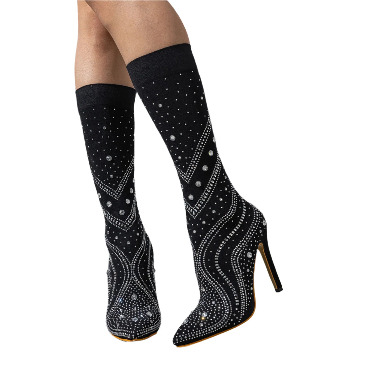 Women’s Patent Leather Stiletto Pointed Toe, Short Tube High Heel Knight Boots