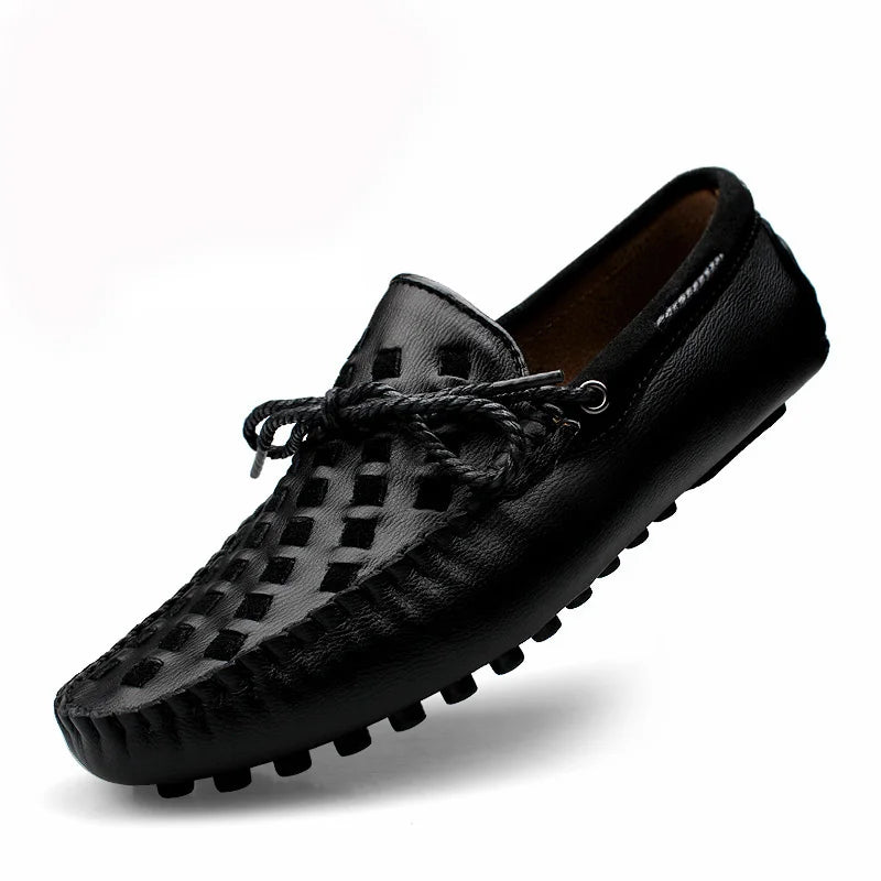 Accept OEM in Ready Stock Handmade Pure Real Genuine Leather Breathable 4 Season Men Dress Business Loafers