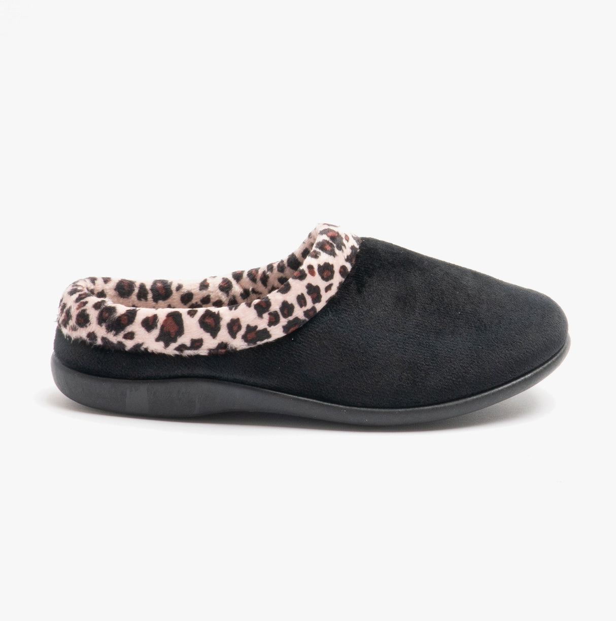 HOS Comfort CHERYL Womens Mule Slippers Leopard