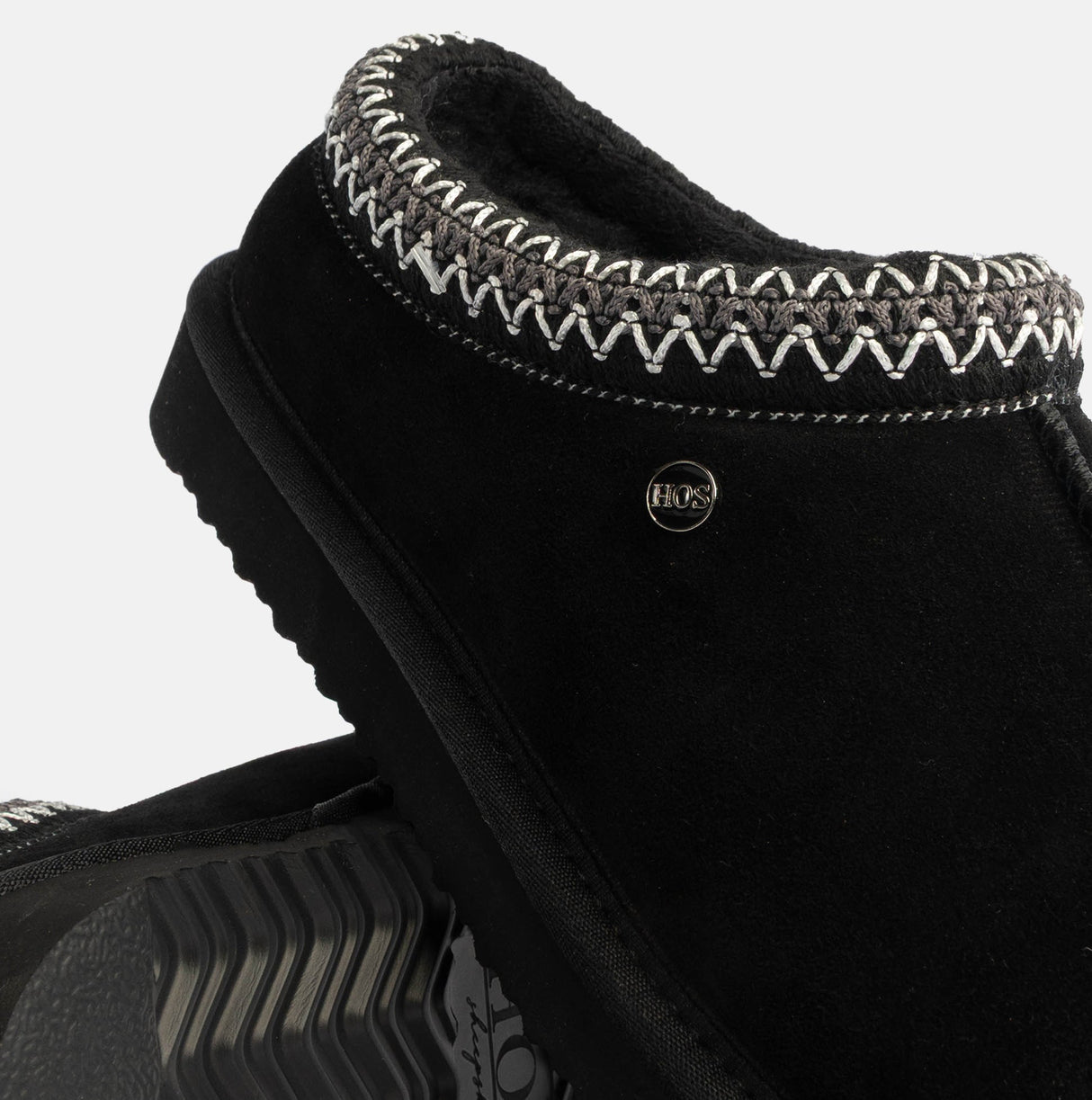 HOS Sheepskin BELLA Womens Full Slippers Black