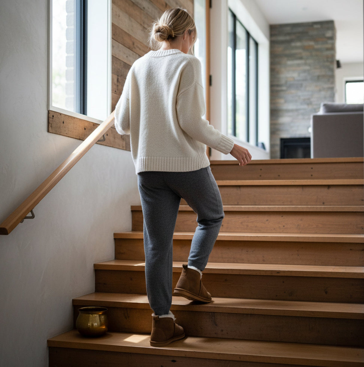 HOS Sheepskin TIA Womens Boot Slippers Chestnut