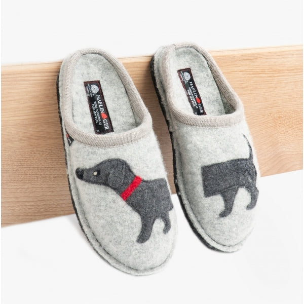 Haflinger DOGGY Womens Slippers Grey