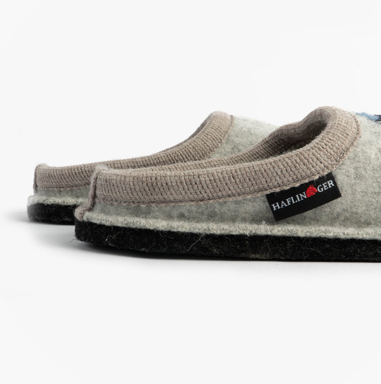 Haflinger OLAF Womens Snowman Mule Slippers Light Grey