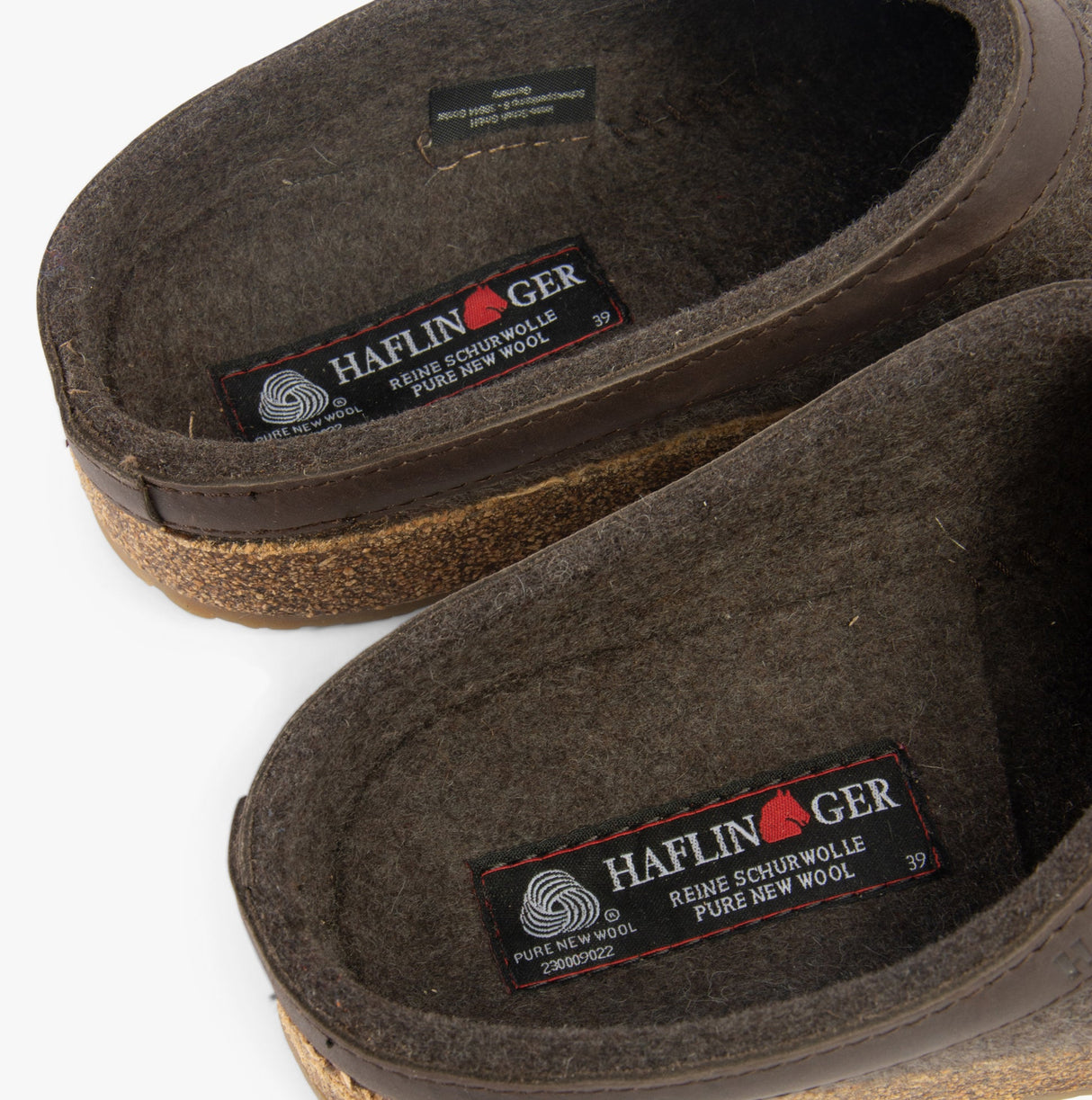 Haflinger TORBEN Womens Felt Clogs Mottled Brown
