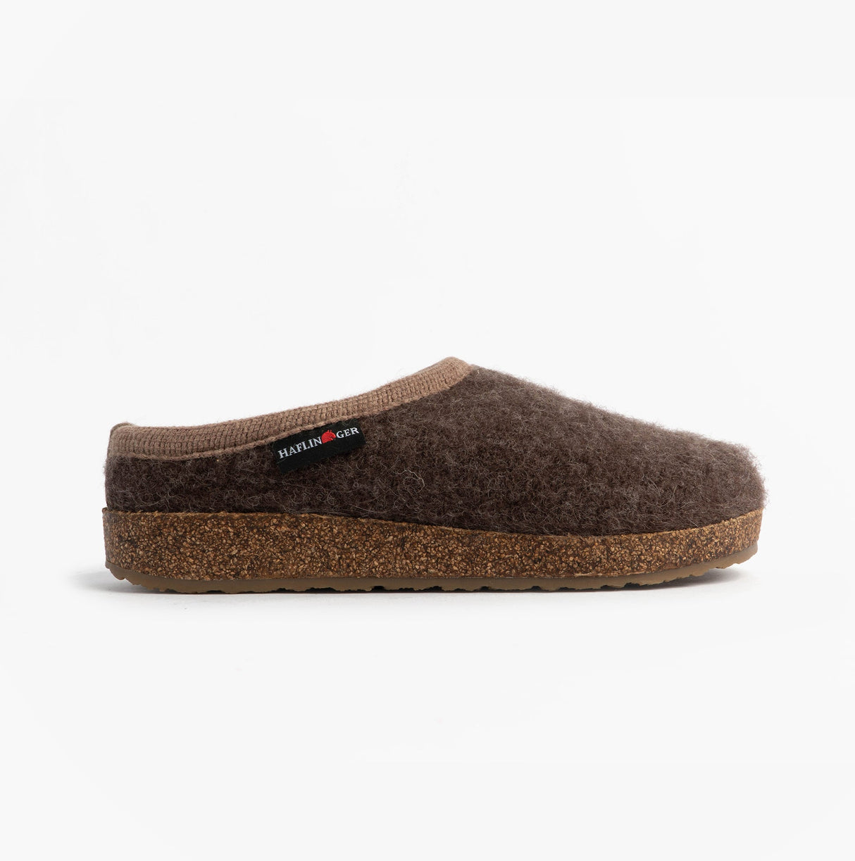 Haflinger PANDA Womens Felt Clogs Brown