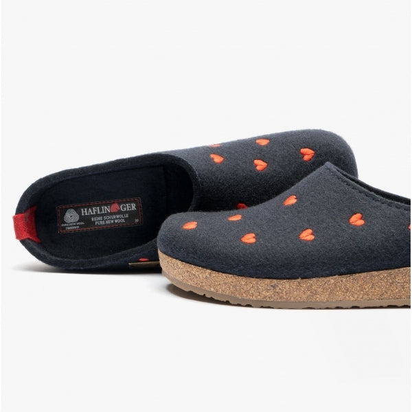 Haflinger CUORICINI Womens Slippers Navy