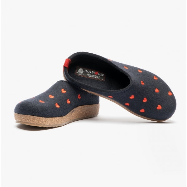 Haflinger CUORICINI Womens Slippers Navy