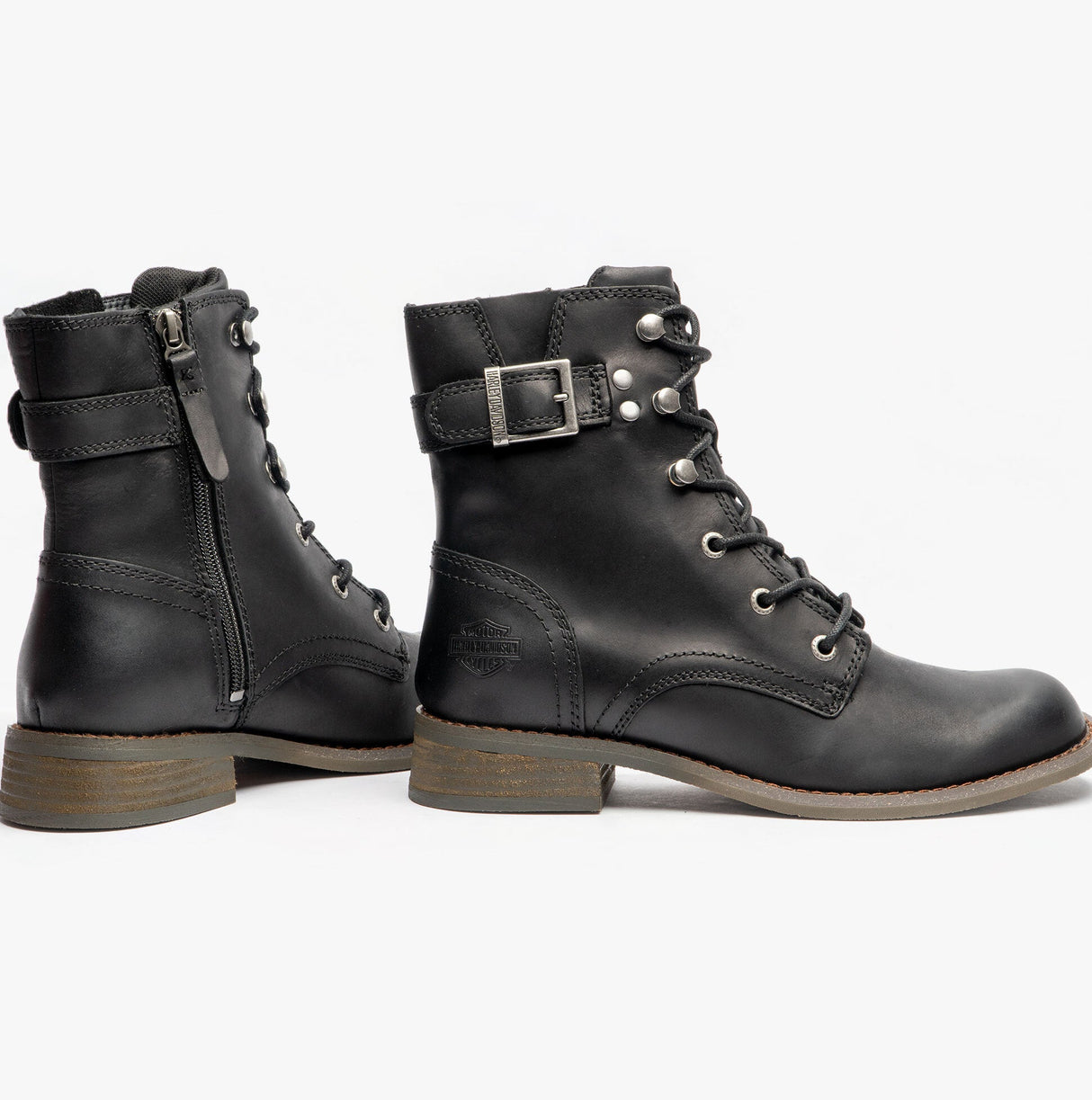 Harley Davidson D84749 DORILEE 6 LACE Womens Short Lace Up Boots Black