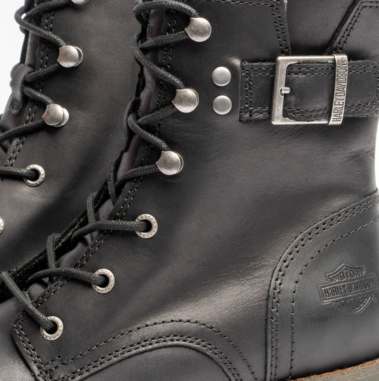 Harley Davidson D84749 DORILEE 6 LACE Womens Short Lace Up Boots Black