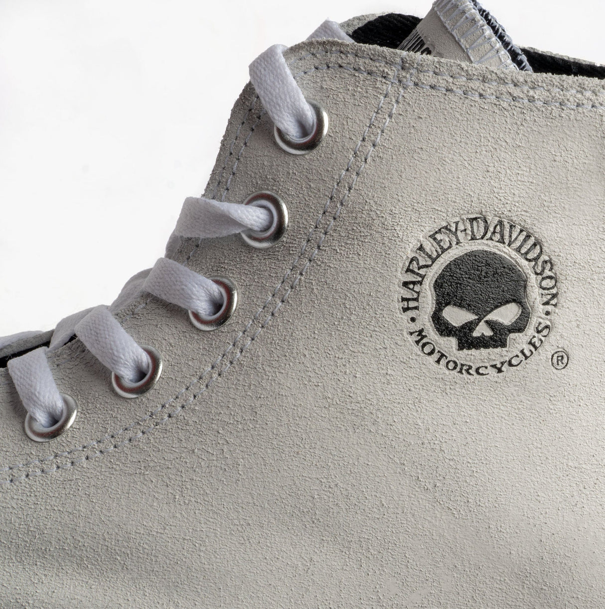 Harley Davidson BAXTER Mens Trainers White