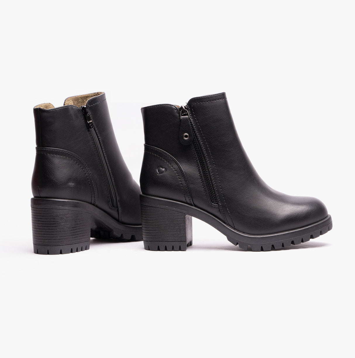 Heavenly Feet LARKIN Womens Ankle Zip Boots Black