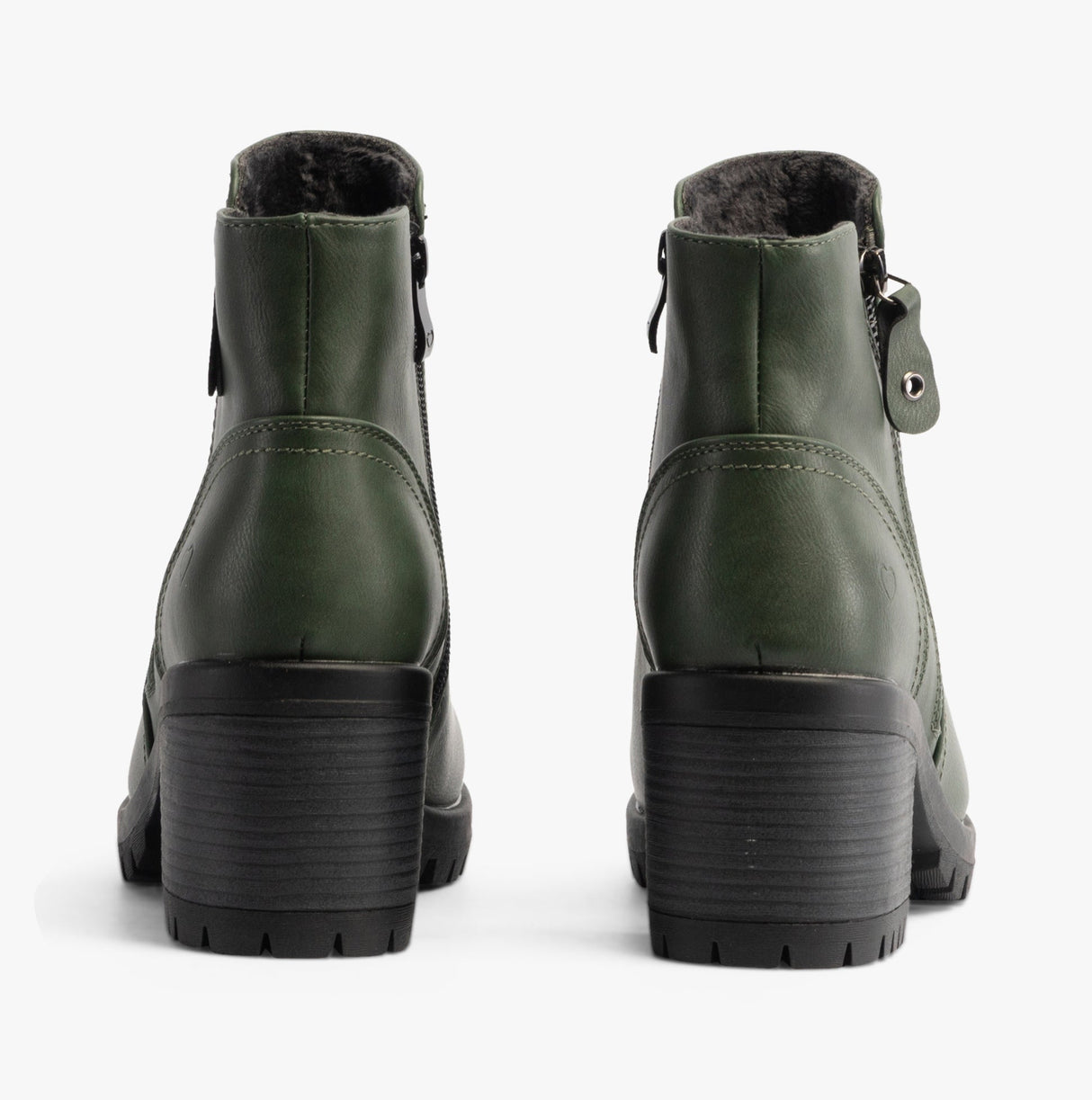 Heavenly Feet LARKIN Womens Ankle Zip Boots Forest